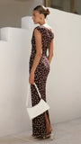 Lilani Maxi Dress Chocolate White Polka Dot