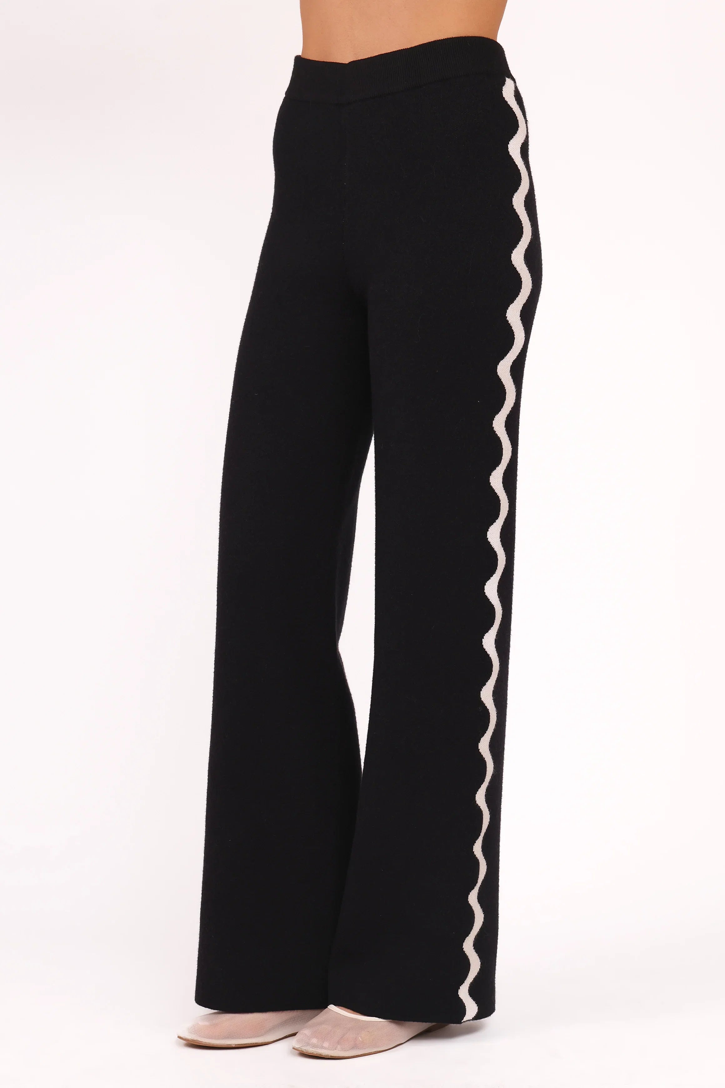 Vespa Knitted Pant Black White