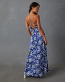 Zelda Printed Ruffle High Low Dress