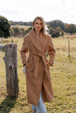 Emersyn Tie Front Coat Camel