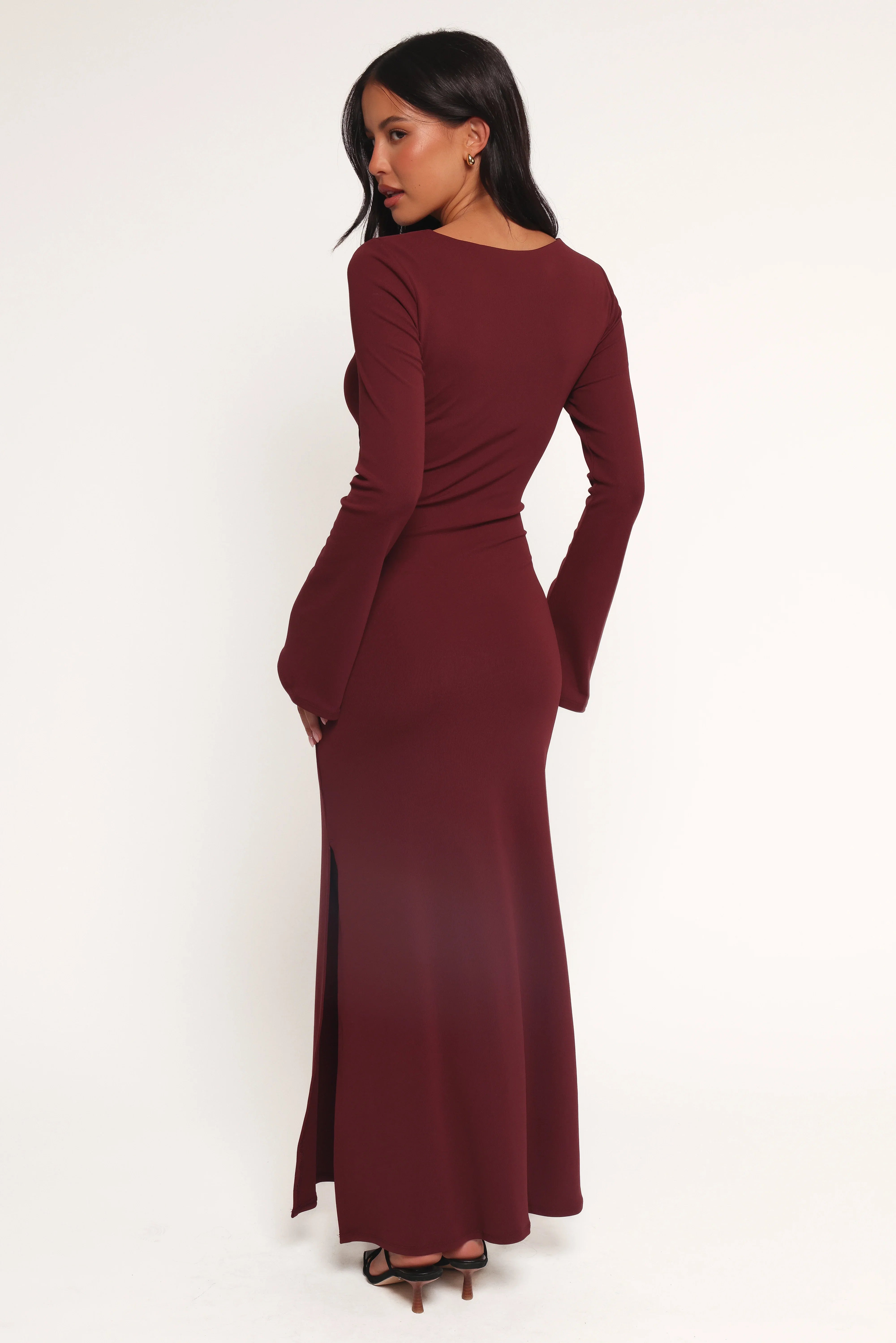 Nash Long Sleeve Dress Deep Red