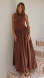Alita Maxi Dress Chocolate