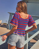 Sunscape Drift Striped Crochet Top