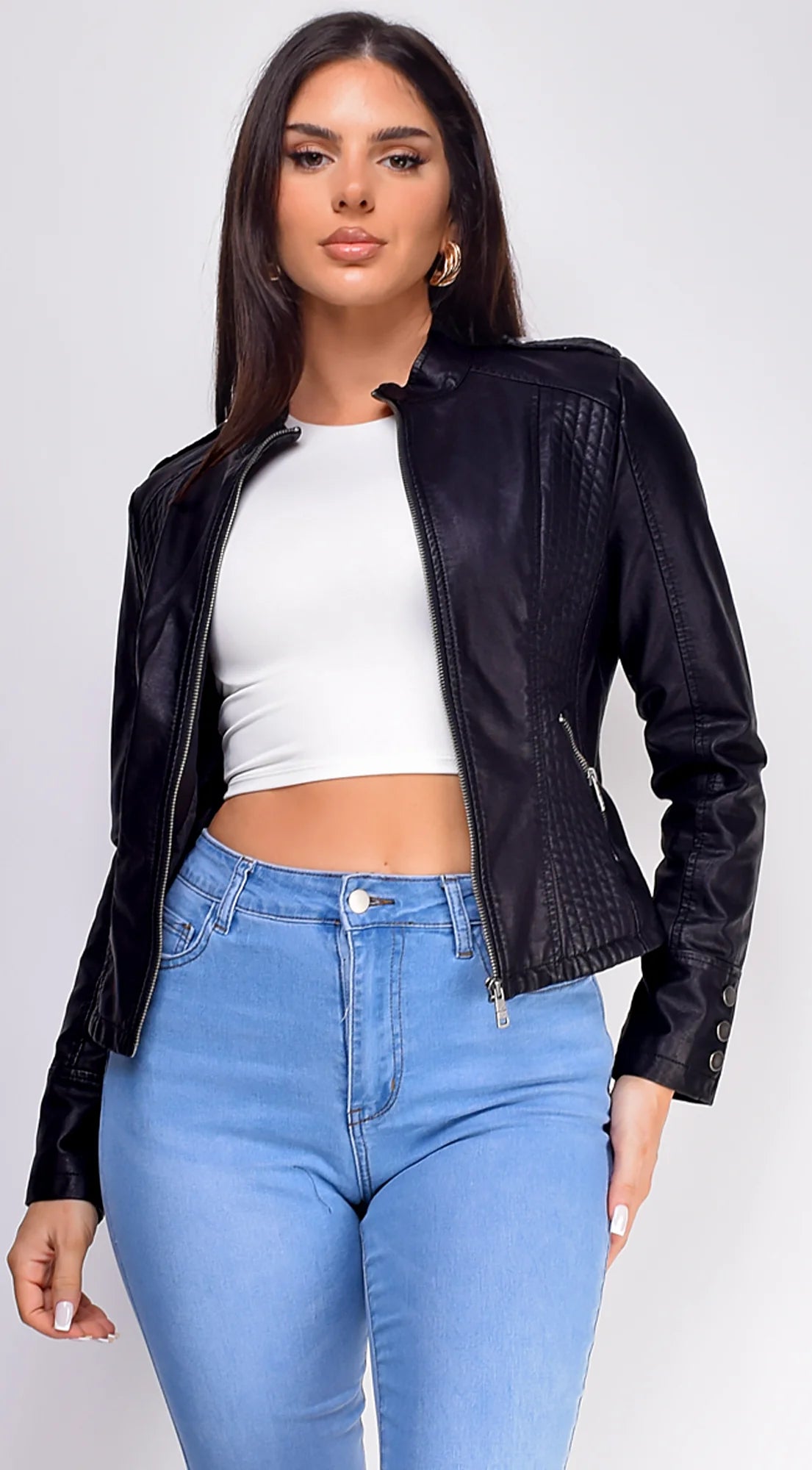 Boston Everyday PU Leather Jacket Black
