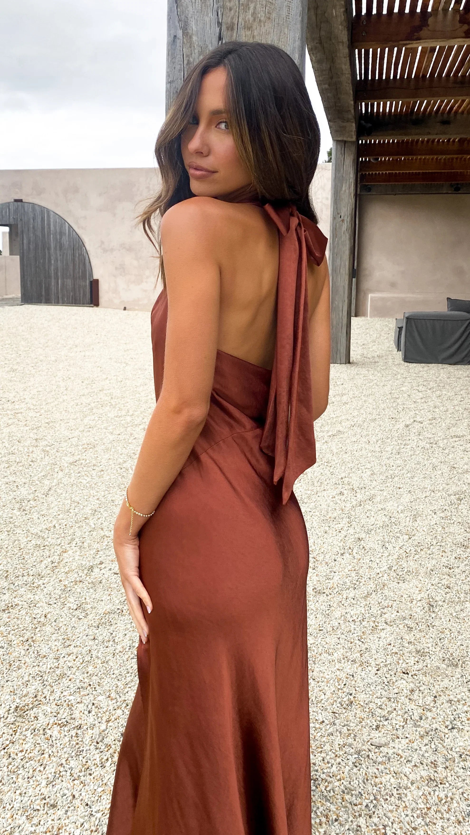 Sian Maxi Dress Rust