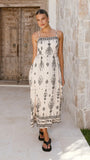 Samara Maxi Dress Cream Black