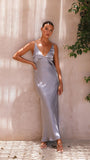 Ziah Maxi Dress Steel Blue
