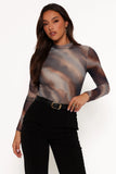 Zallocco Long Sleeve Top Ombre Stripe
