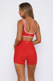 Ill Prove It Sports Crop Red White