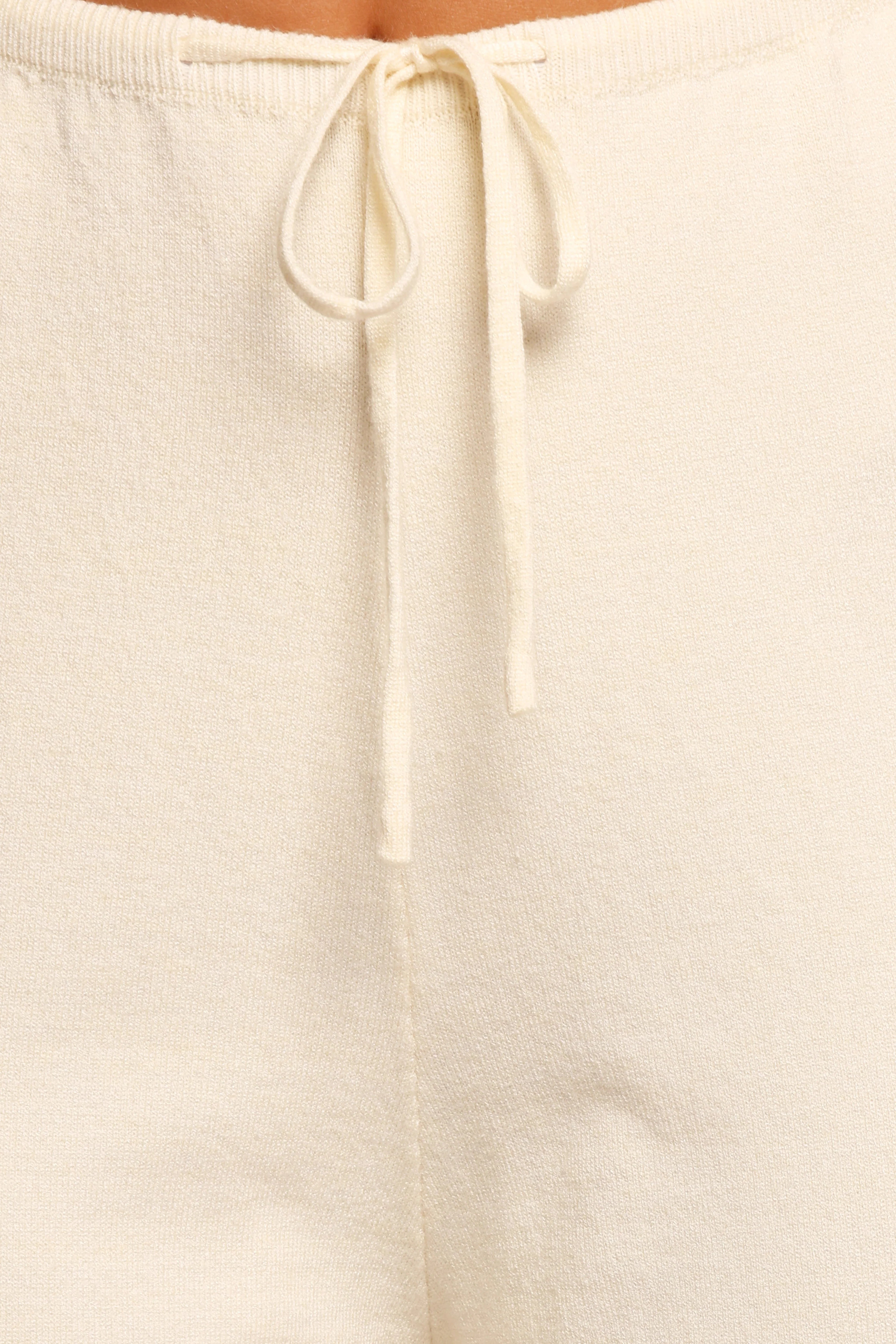 Ash Knitted Pants White