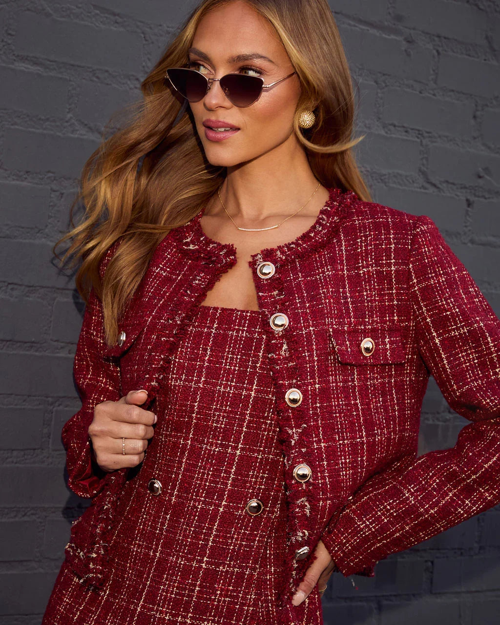 Starlit Romance Fringe Tweed Jacket