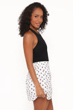 Luna Mini Skirt White Polka Dot
