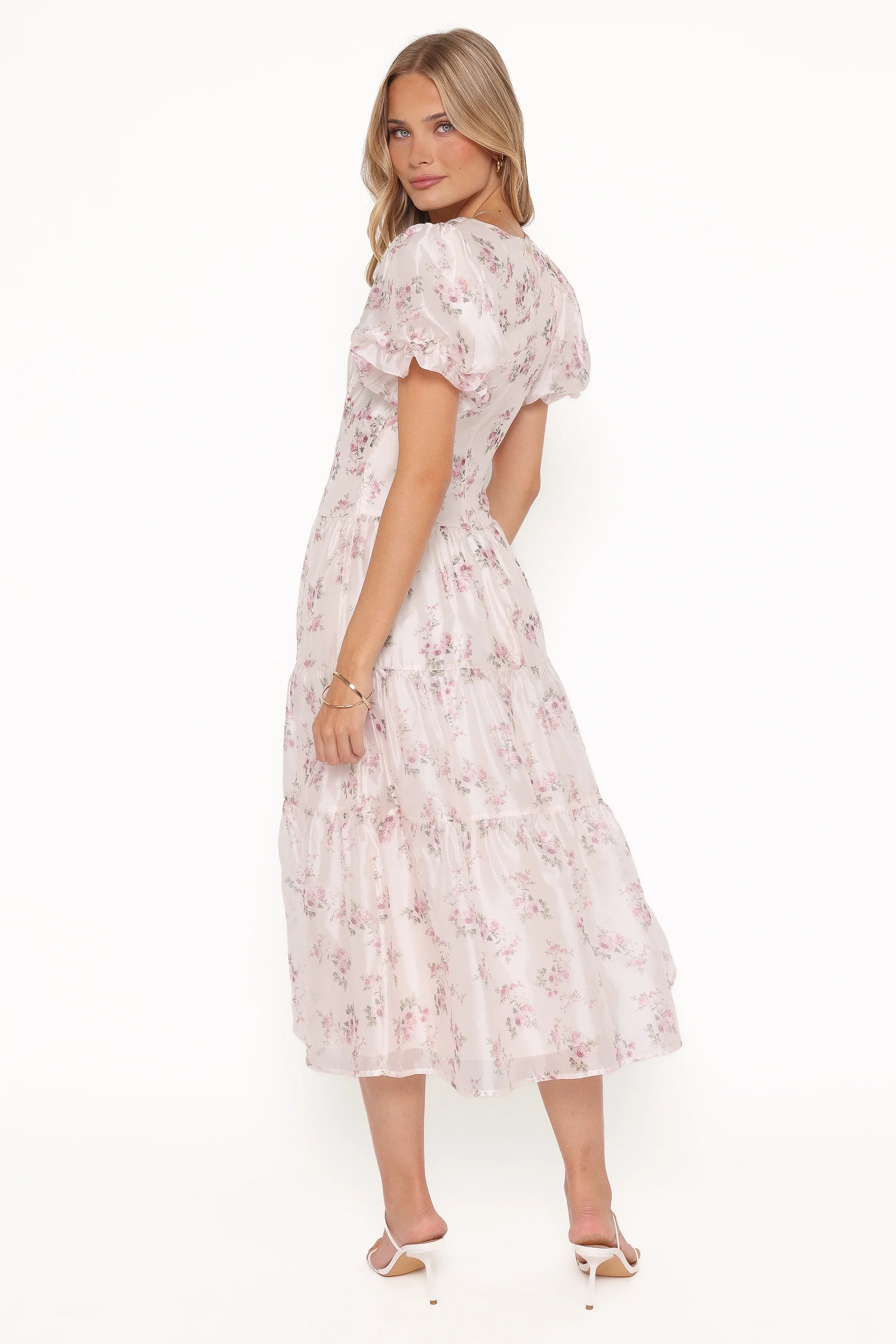 Jocelyn Maxi Dress Ivory Pink Floral