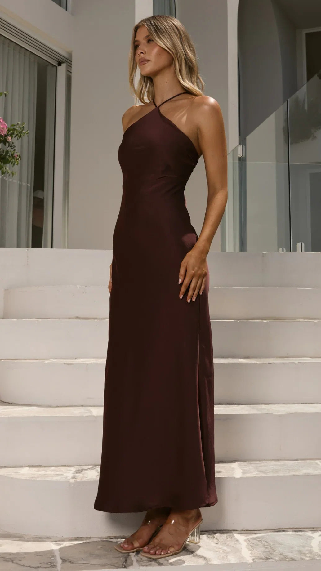 Chiara Maxi Dress Chocolate