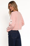 Lantana Flower Sleeve Cardigan Pink