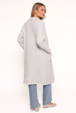 Katia Contrast Trim Coatigan Light Grey