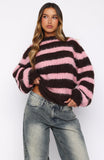 On The Slopes Knit Sweater Pink Chocolate
