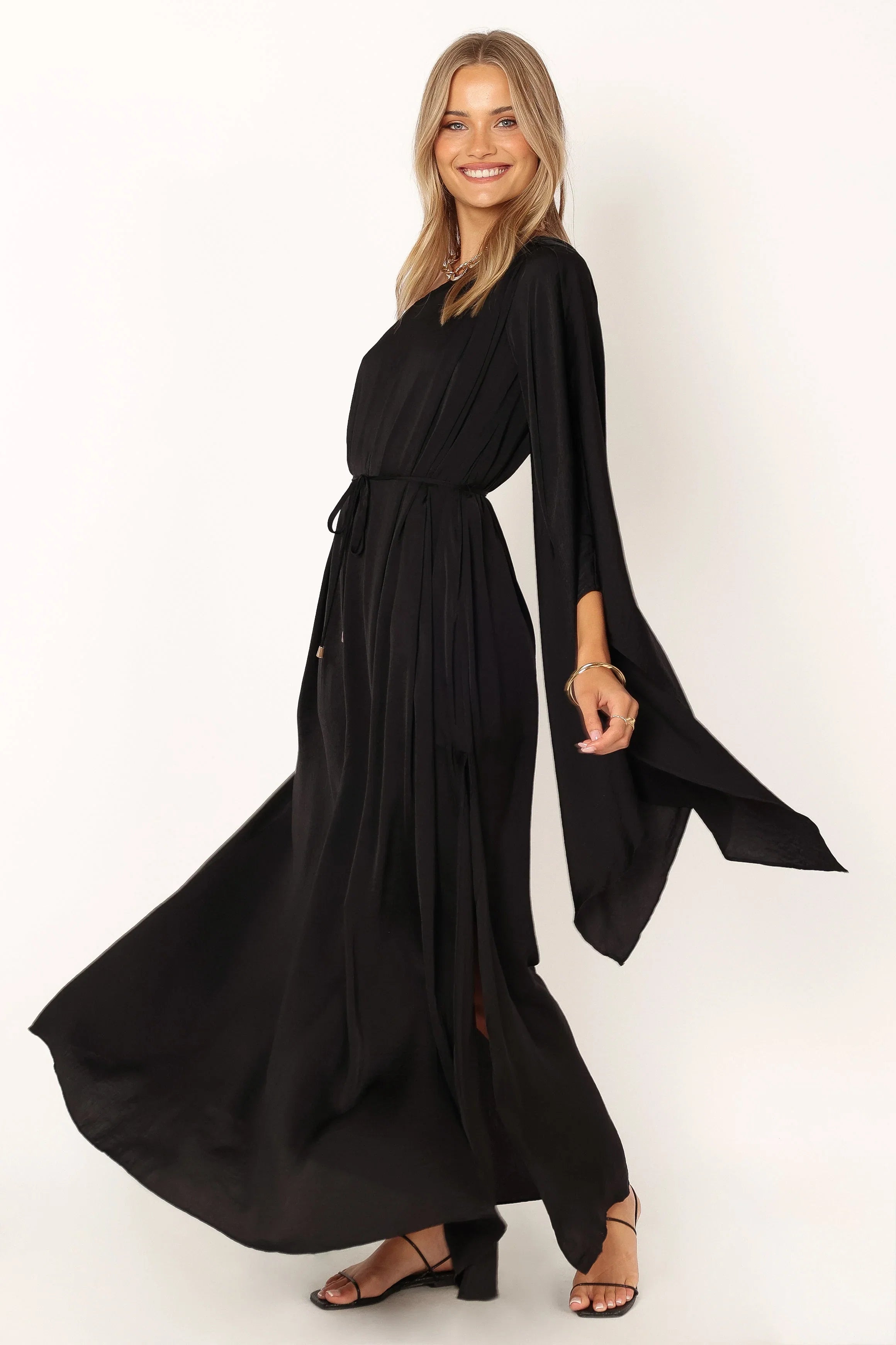 Matilda One Shoulder Maxi Dress Black