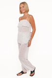 Hazel Pant Set Cream Polka Dot