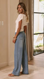 Tarah Straight Leg Jeans Mid Blue Denim