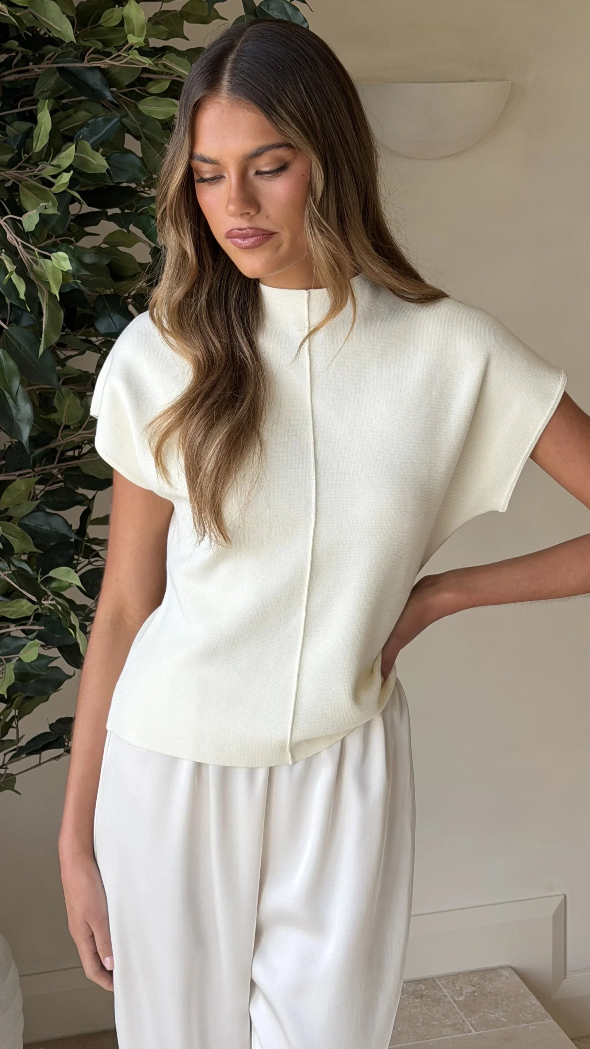 Shiloh Knit Top Cream