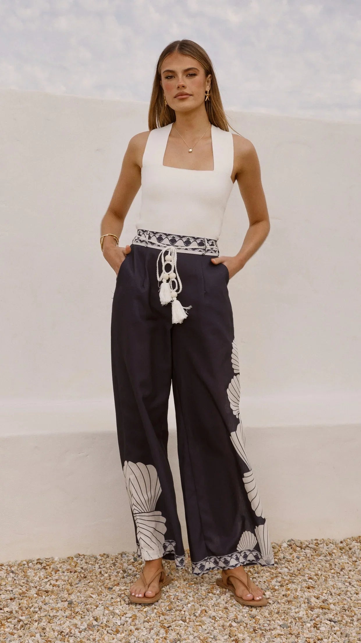 Tessa Wide Leg Pants Black