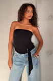 Cocktail Hour Strapless Top Black