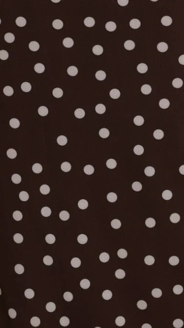 Janika Maxi Skirt Chocolate White Polka Dot