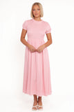Darla Puff Sleeve Dress Pink