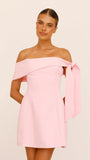 Halen Off Shoulder Mini Dress Pink
