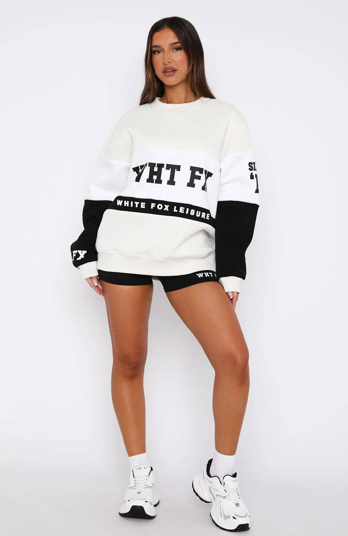 Latest And Greatest Oversized Sweater Grey Marle Black