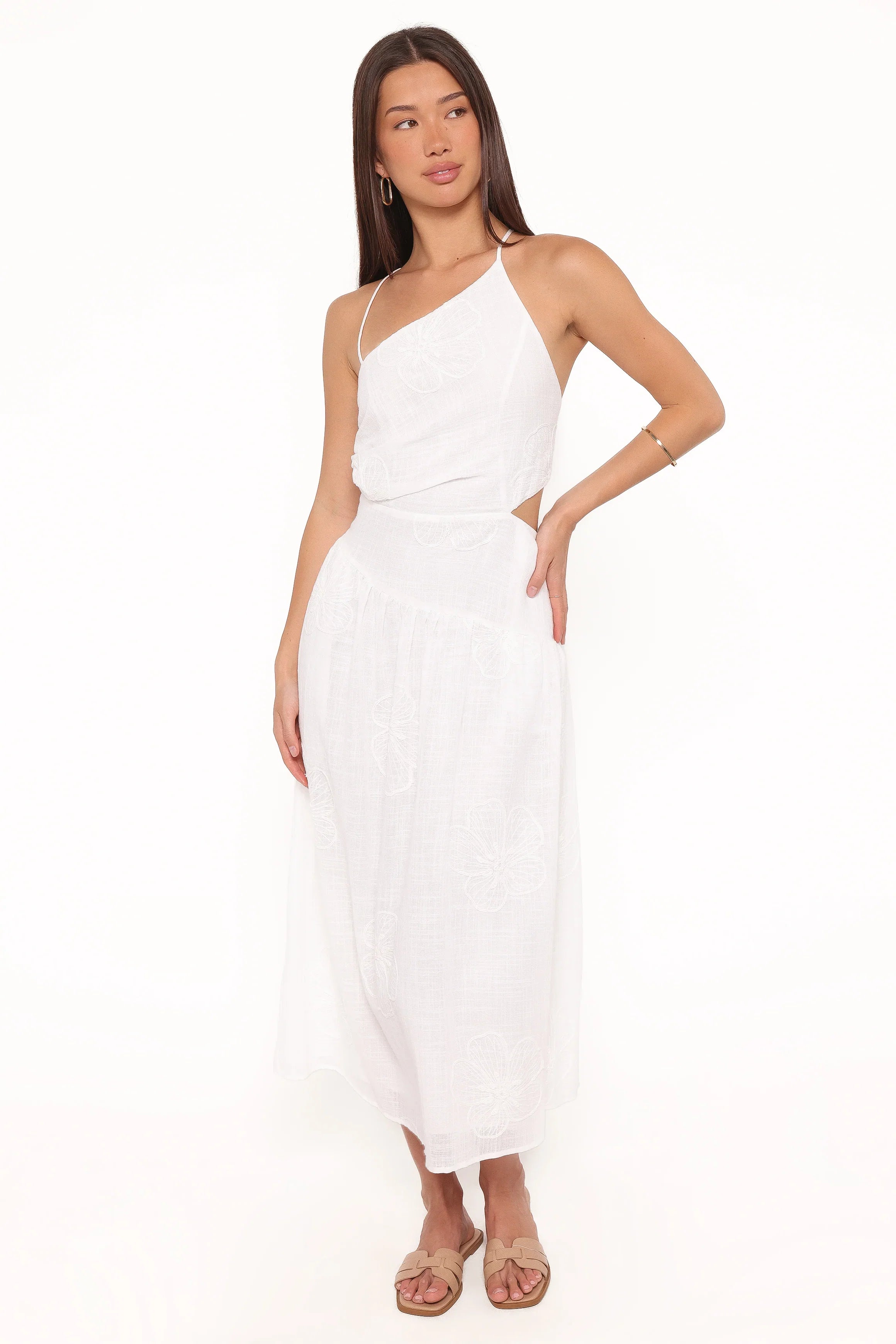 Olivea Midi Dress White