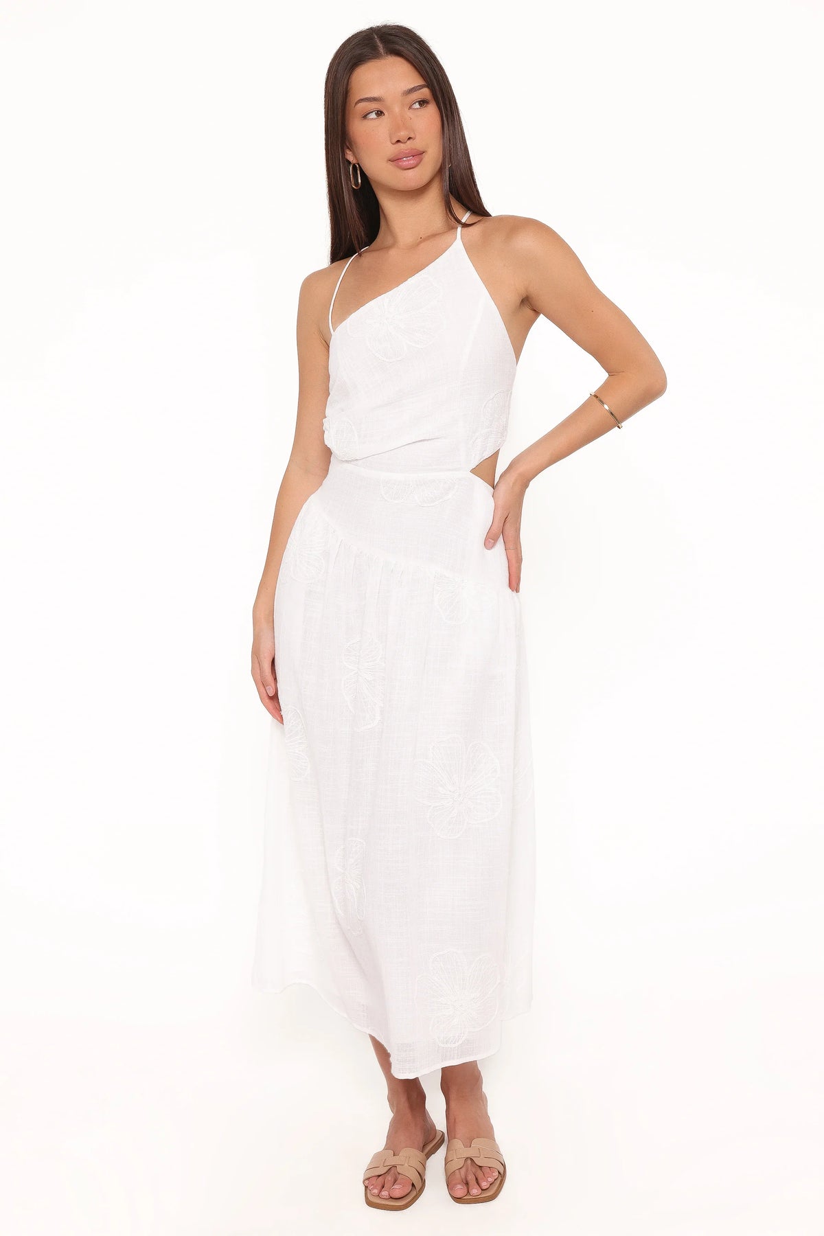 Olivea Midi Dress White