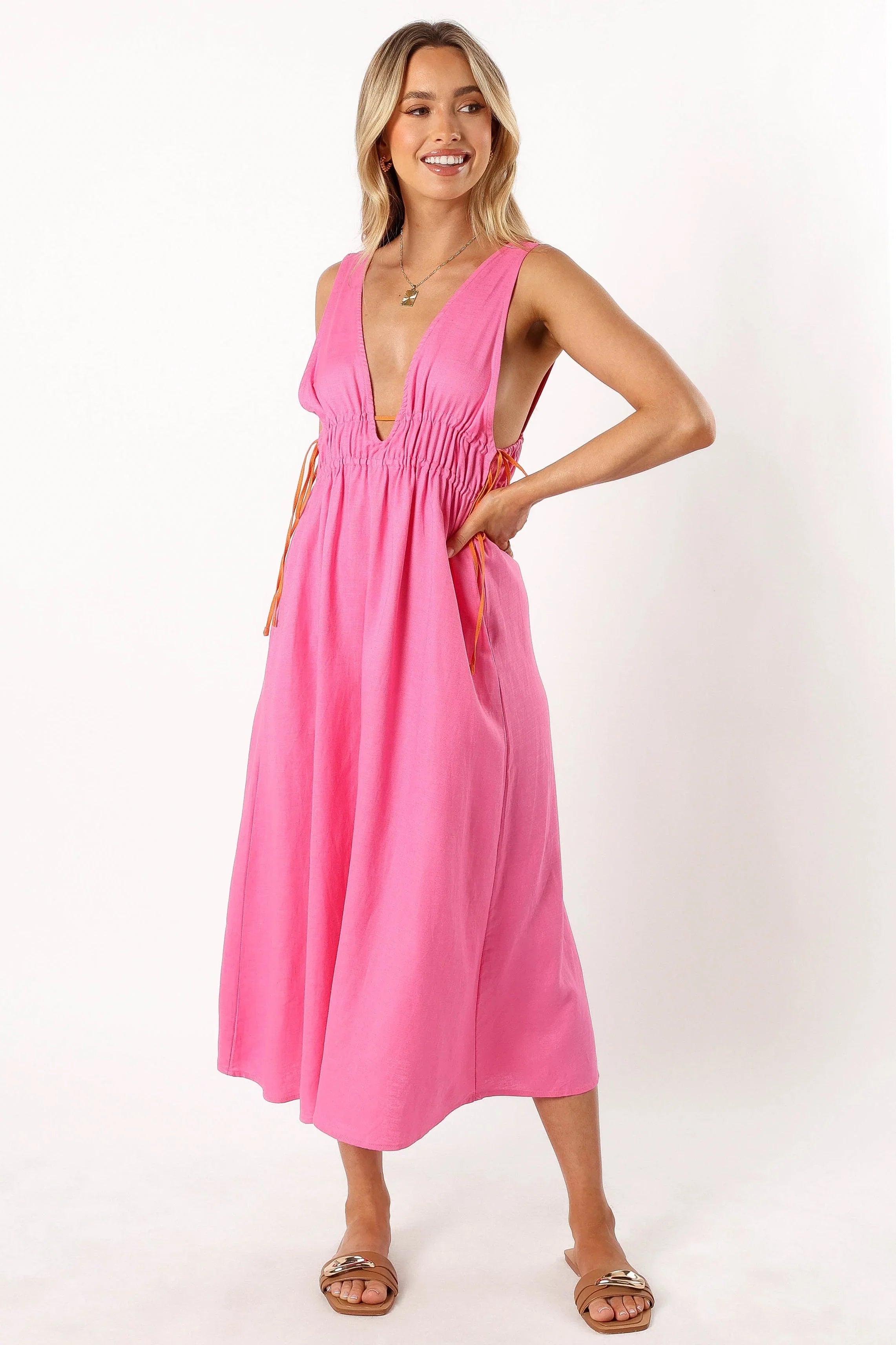 Lydia Midi Dress Pink