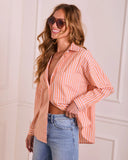 Isolyn Striped Button Down Top