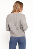 Nika Cable Knit Cardigan Grey
