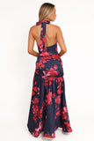 Freda Halter Skirt Set Navy Floral