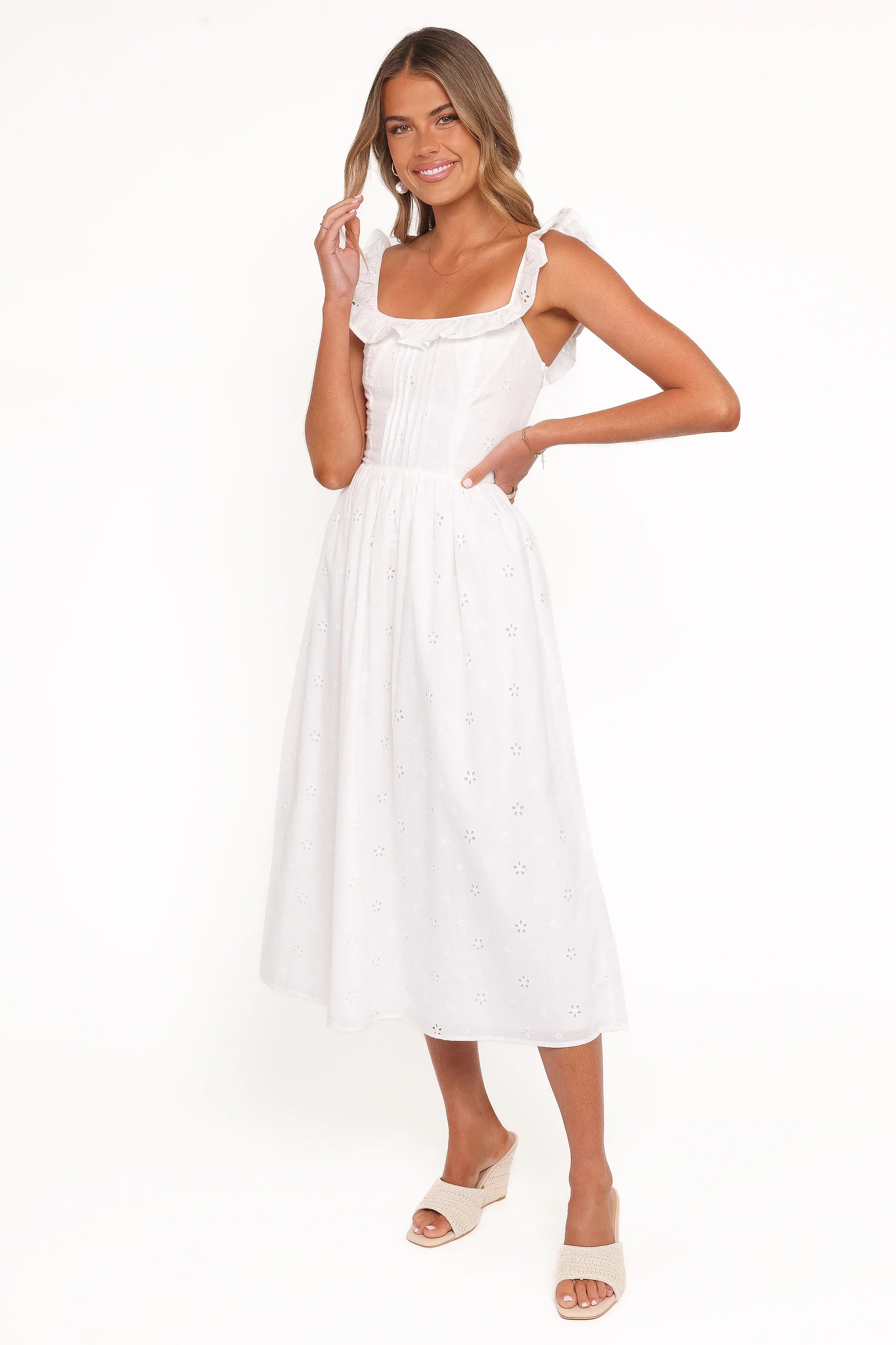 Ruella Midi Dress White