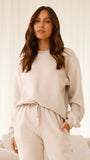 Billy J Crewneck Jumper Beige