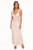 Giarda Maxi Skirt Peach Ditsy Floral