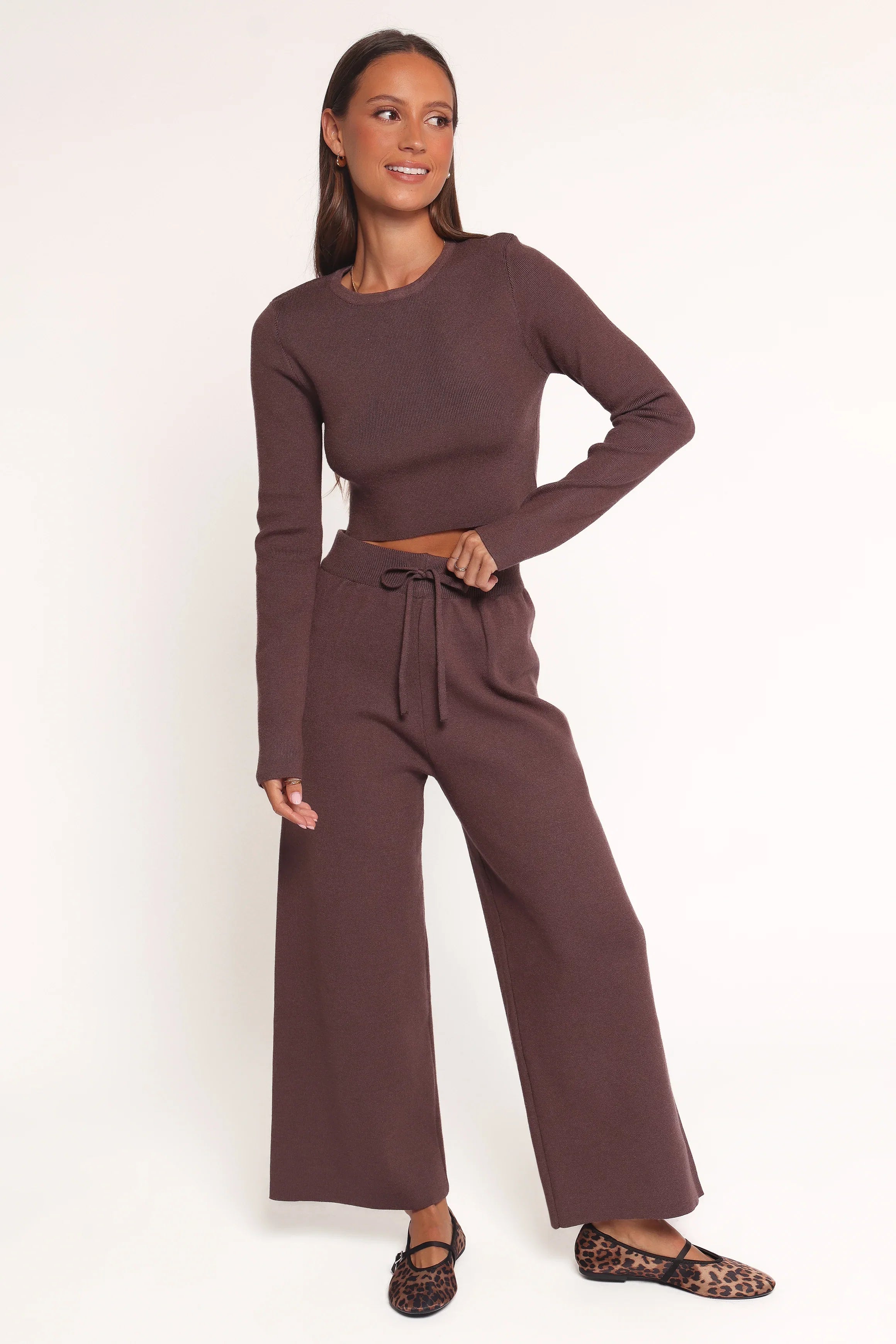 Ayers Long Sleeve Set Chocolate Brown