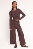 Ayers Long Sleeve Set Chocolate Brown