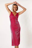 Solsana Midi Dress Viva Magenta