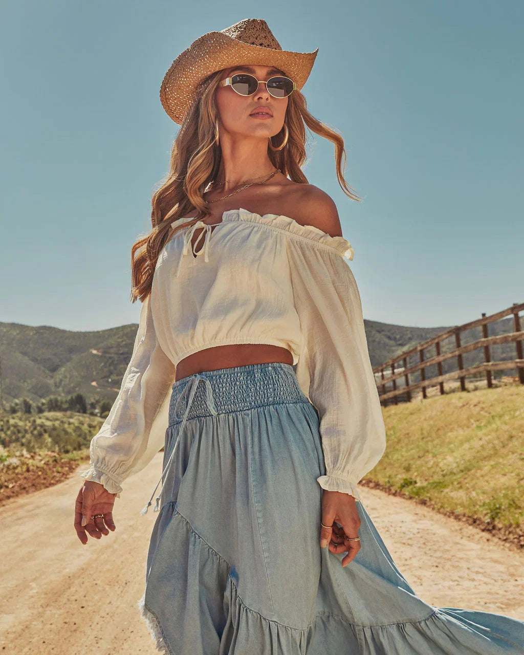 Prairie Rebel Off The Shoulder Top