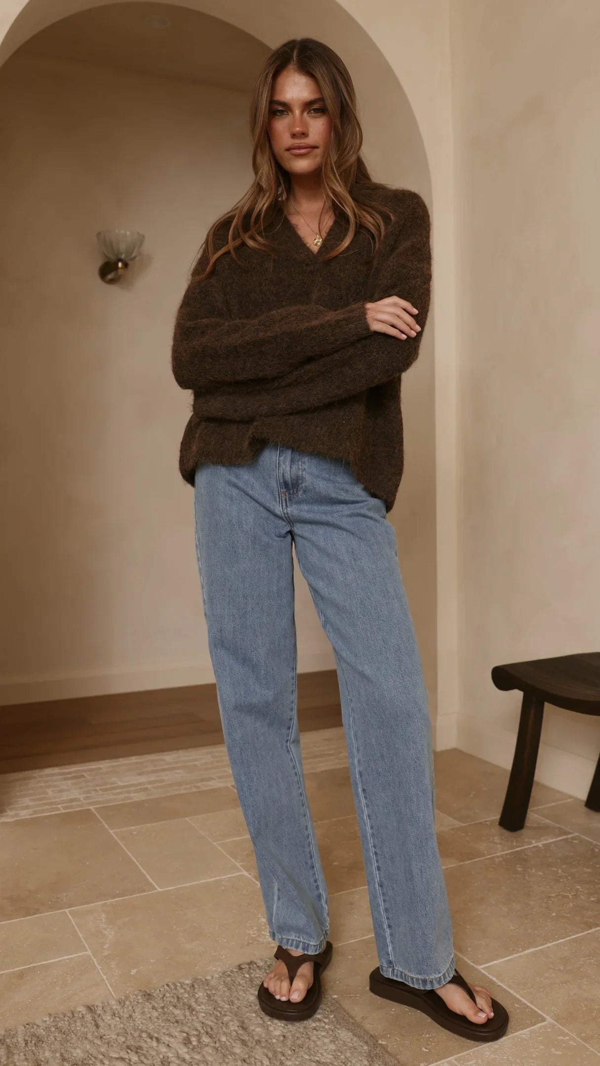Kouvr Knit Sweater Brown