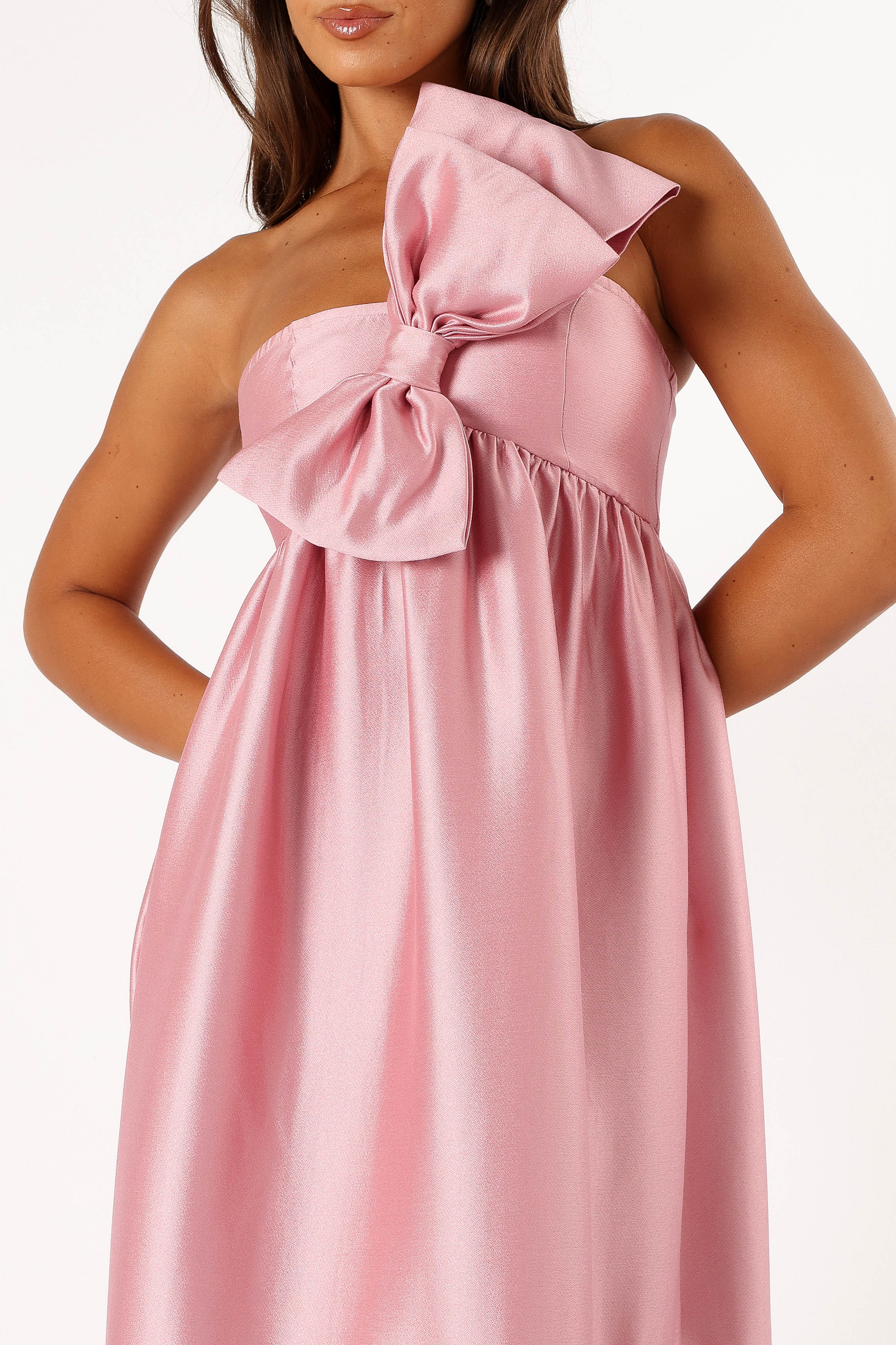 Betina Bow Front Maxi Dress Dusty Rose