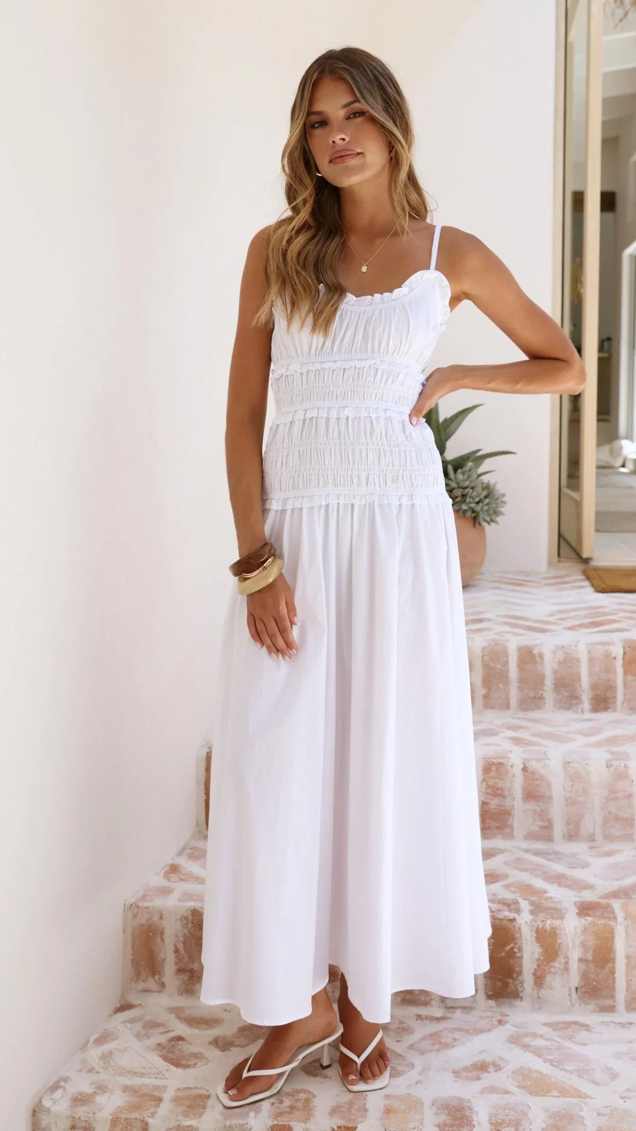 Vida Maxi Dress White