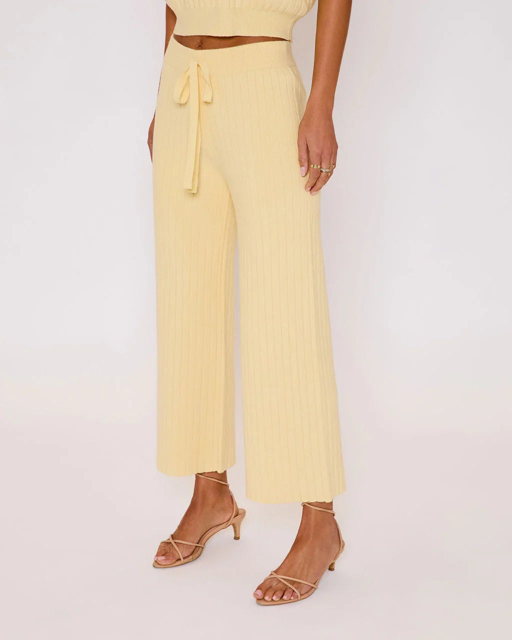 Luisah Ribbed Knit Straight Leg Pants