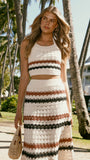 Kamali Maxi Skirt Natural Stripe