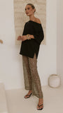Zinnia Sequins Pant Khaki